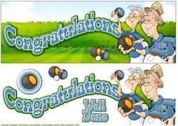 Blue Bowls Dudes Congratulations Large Dl