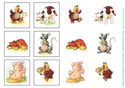 Six Farmyard Cute Animals.