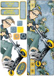 Scooter Dude Blue Large Dl