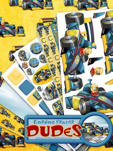 Formula 1 Racing Car Dude (blue) Six Sheet Kit