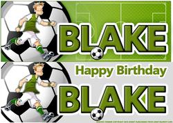 Green and White Football Dude Blake Dl