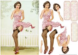 1950's Pin Up Girl Eva Grace (pink)