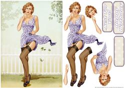 1950's Pin Up Girl Eva Grace (lilac)