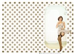 1950's Pin Up Girl Eva Grace Insert (cream)