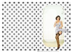 1950's Pin Up Girl Eva Grace Insert (white)