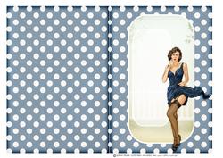 1950's Pin Up Girl Eva Grace Insert (dark Blue)
