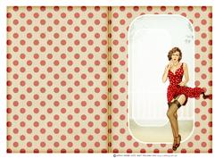 1950's Pin Up Girl Eva Grace Insert (retro)