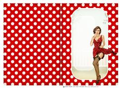 1950's Pin Up Girl Eva Grace Insert (red)