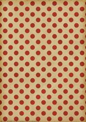 1950's Retro Polka Dots Retro Brown and Red