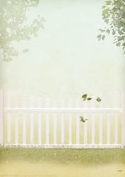 1950's Peaceful Garden Scene