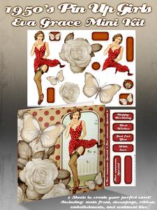 1950's Pin Up Girl Eva Grace Mini Kit (retro)