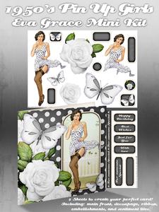 1950's Pin Up Girl Eva Grace Mini Kit (white)