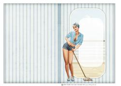 1950's Pin Up Girl Alice May (light Blue) Insert