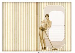 1950's Pin Up Girl Alice May (sepia) Insert