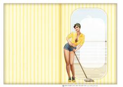 1950's Pin Up Girl Alice May (yellow) Insert