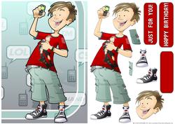 Teen Boy Text Star