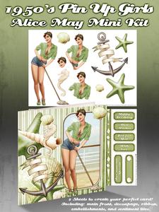 1950's Pin Up Girl Alice May Mini Kit (green)