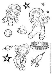 Space Kids Digi Stamp.