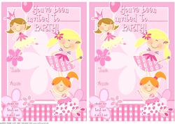 Pink Fairy Princess Party Invites