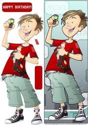 Teen Boy Text Star Large Dl