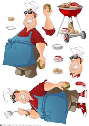Barbeque Dude Decoupage Sheet