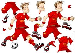 Football Dude from Liverpool Decoupage Sheet
