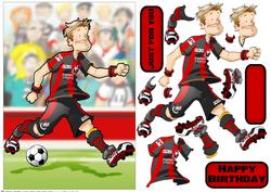 Football Dude Black and Red