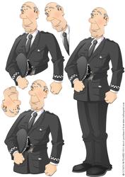 Policeman Retirement Dude Decoupage Sheet