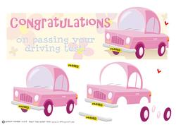 Passing Driving Test Pink.