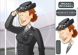 Policewoman Dudess 8x8 Quick Card (passing Out Parade)