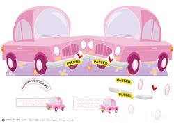 Passed Driving Test Pink Shaped