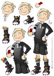 Football Referee Teen Dude Decoupage Sheet