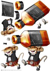 Scots Whisky Mouse! Decoupage Sheet