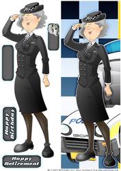 Policewoman Retirement Dudess Large Dl