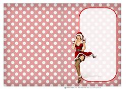 1950's Pin Up Girl Eva Grace Winter Wonderland (red) Insert