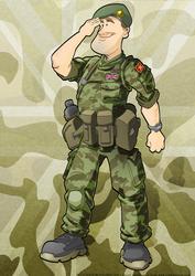 British Army Dude Green Beret A4
