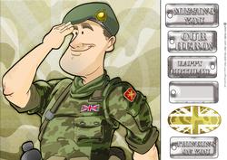 British Army Dude Green Beret 8x8 Quick Card