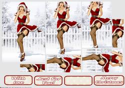 1950's Pin Up Girl Eva Grace Winter Wonderland (red) Pyramid
