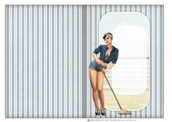 1950's Pin Up Girl Alice May (blue) Insert