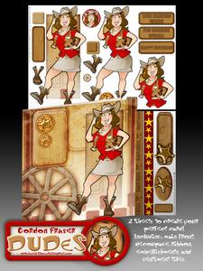 Line Dancer Lady (red) Mini Kit