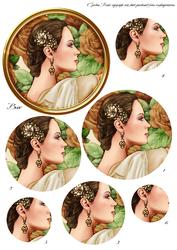 Art Deco Lady Pandore Circle Pyramid (gold)