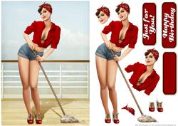 1950's Pin Up Girl Alice May (red)