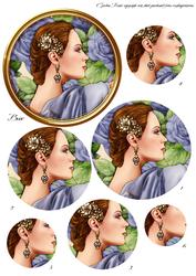 Art Deco Lady Pandore Circle Pyramid (lilac)