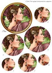 Art Deco Lady Pandore Circle Pyramid (dark Pink)