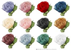 Hand Painted Rose Embellishments Small