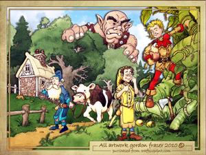 Jack and the Beanstalk Decoupage A4.