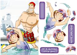 Dad and Daughter Swimmers