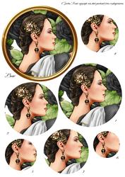 Art Deco Lady Pandore Circle Pyramid (black)