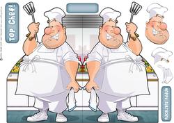 Chef Dude Shaped Card