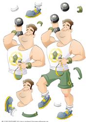 Get Fit Dude Decoupage Sheet